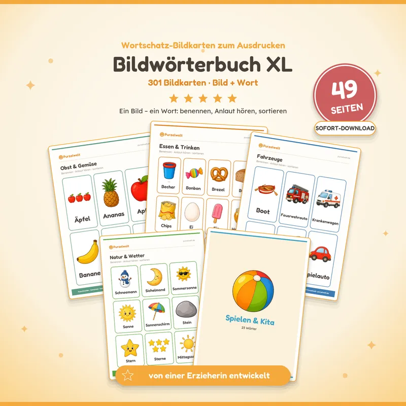 Vorschau: Bildwoerterbuch-XL – Kita-Material zum Ausdrucken