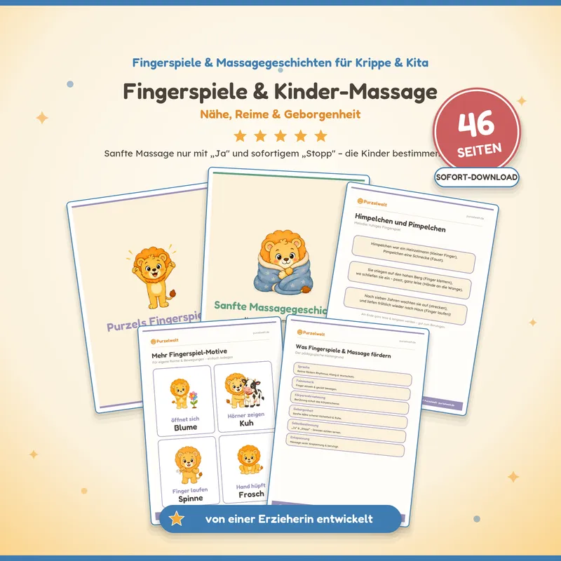 Vorschau: Fingerspiele & Kinder-Massage – Kita-Material zum Ausdrucken