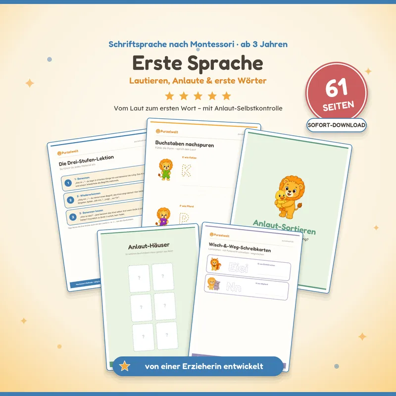 Vorschau: Erste Sprache (Lesen & Schreiben) – Kita-Material zum Ausdrucken