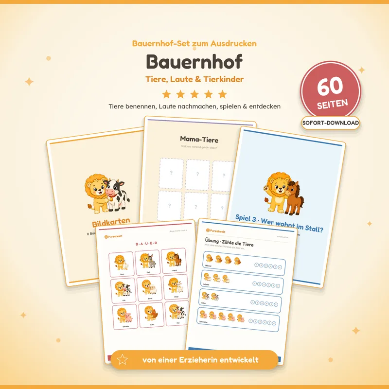 Vorschau: Bauernhof – Kita-Material zum Ausdrucken