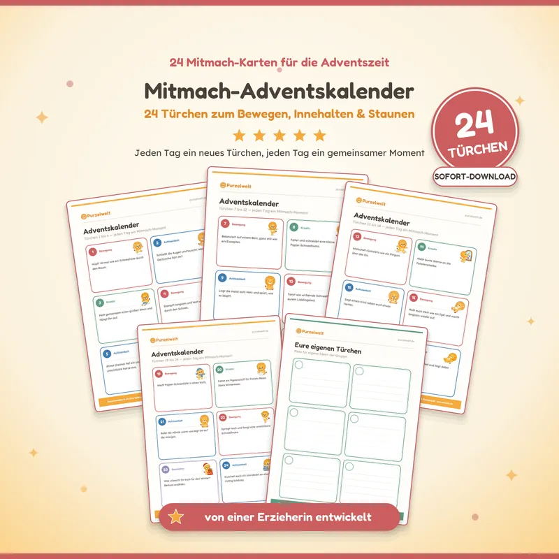 Vorschau: Mitmach-Adventskalender – Kita-Material zum Ausdrucken