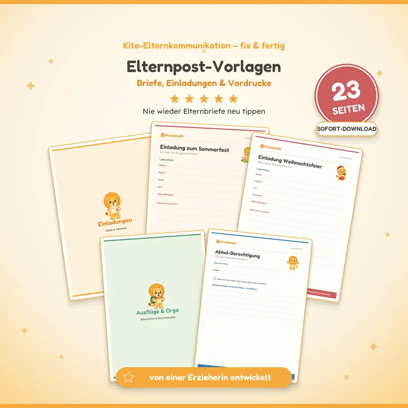 Vorschau: Elternpost-Vorlagen – Kita-Material zum Ausdrucken